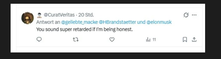 Beweis Screenshot 1 Hass auf X