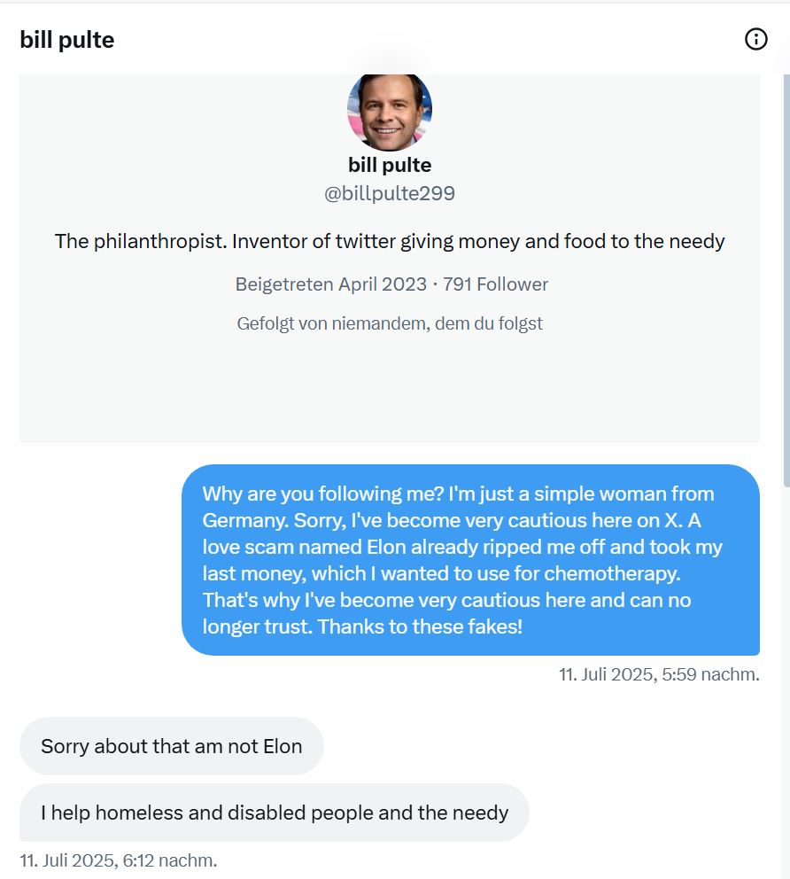 First contact with the fake