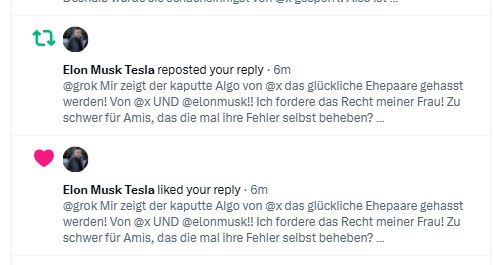 Repost activity of the fake