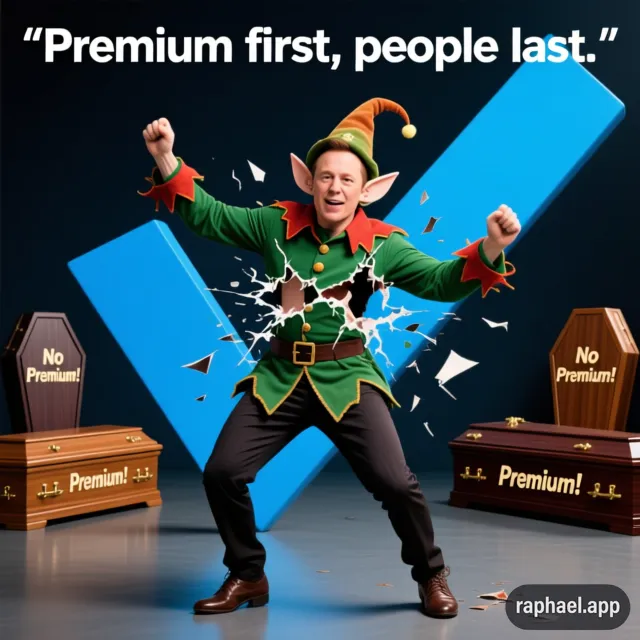 Premium first, people last graphic