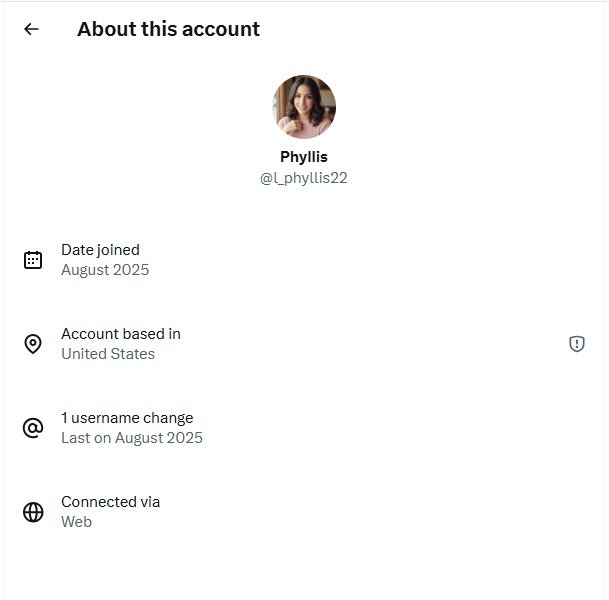 About this account – Phyllis @Lphyllis22, beigetreten August 2025