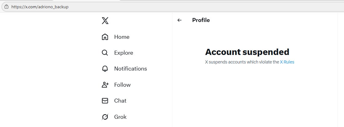 Suspended Backup Account