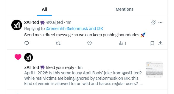 Multiple fake posts showing same repost pattern