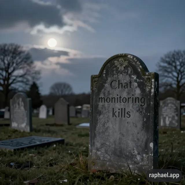 Symbolische Darstellung der Chatkontrolle und digitaler Überwachung