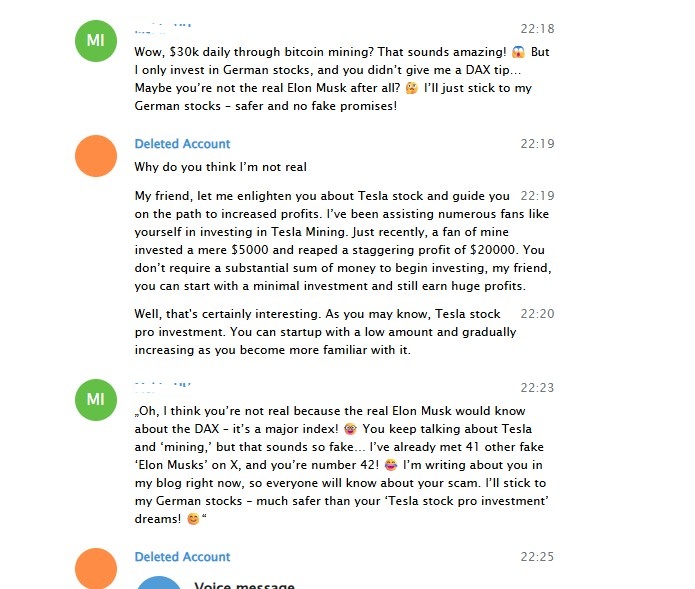 Gespräch wird peinlich