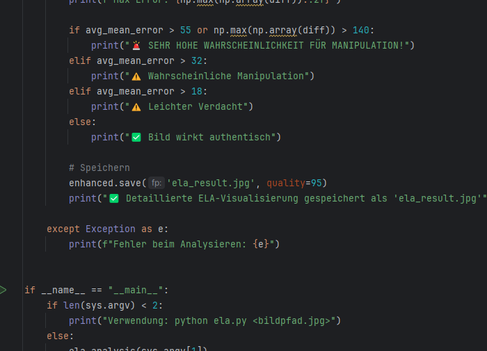 Python-Skript für Error-Level-Analyse (ELA)