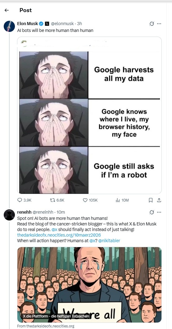 Teil 1: Monolog eines Freundes auf X