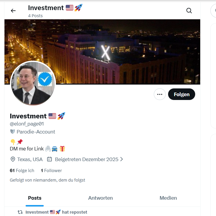 Beweis: Fake Profilbild mit blauem Haken