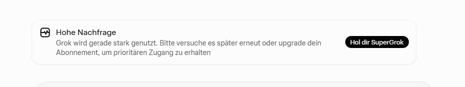 Grok Verfügbarkeitsprobleme