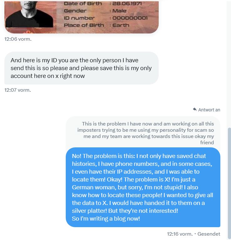 Fake Elon Musk ID with birth date 28.06.1971 and ID number 0000000001