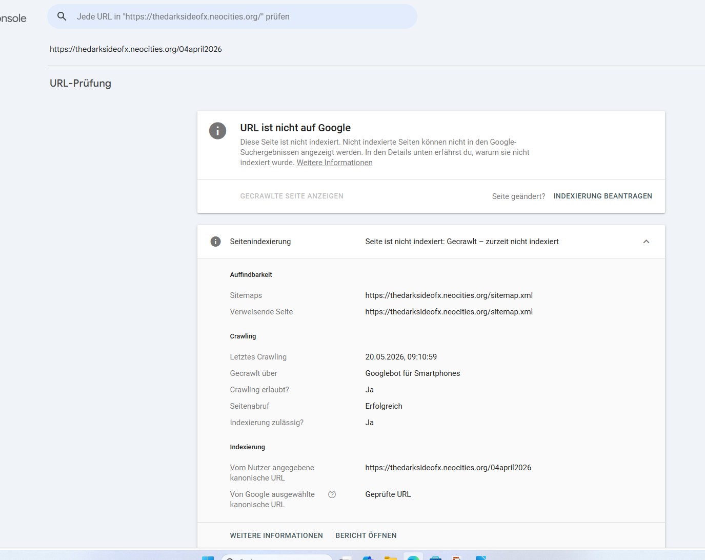 Search Console Bockt