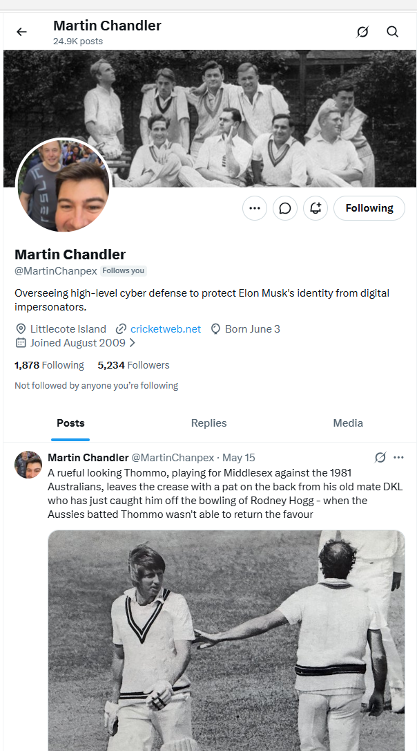 Screenshot des gehackten Profil
