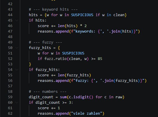 Überholter Python-Ausschnitt aus den Anfängen