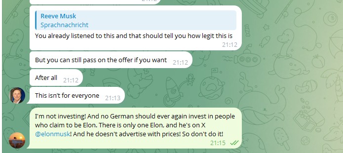 Telegram Chat Verlauf 2