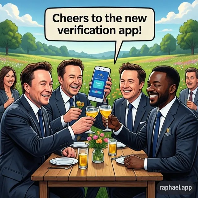 Satirische Darstellung der Elon-Musk-Fakes